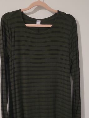 Old Navy Dark Green Long Sleeve Dress